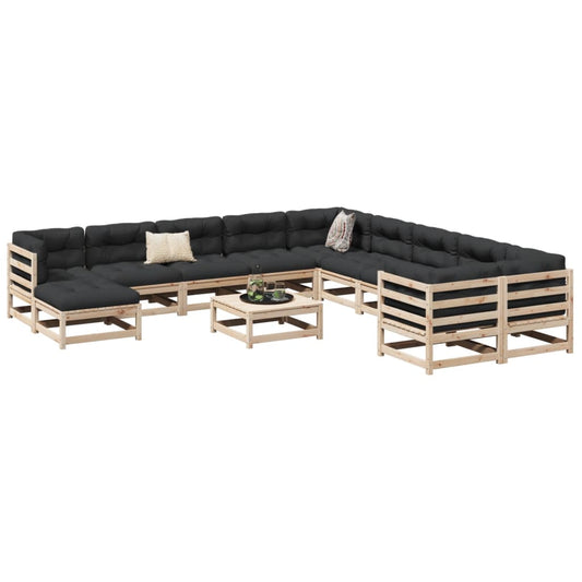 12-delige Loungeset massief grenenhout Tuinsets | Creëer jouw Trendy Thuis | Gratis bezorgd & Retour | Trendy.nl