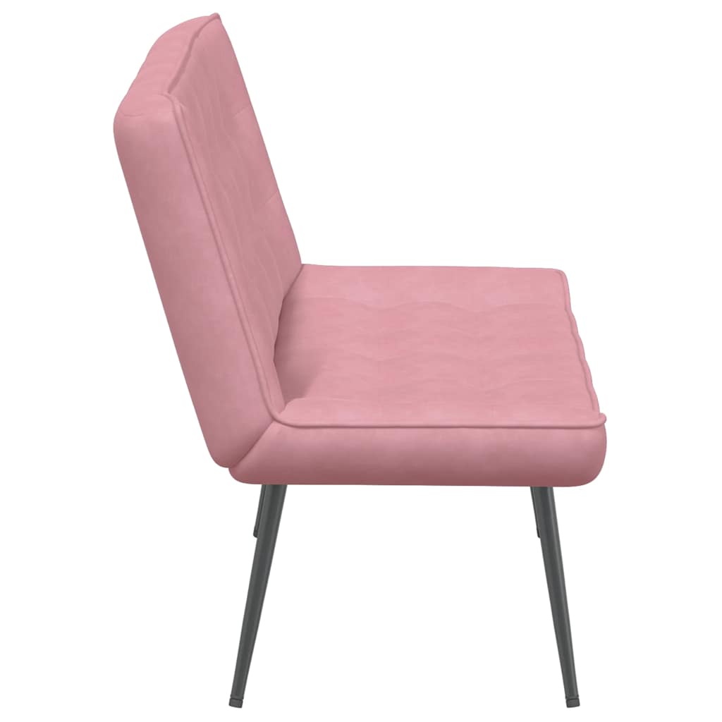 Bankje 110x74x84 cm fluweel roze