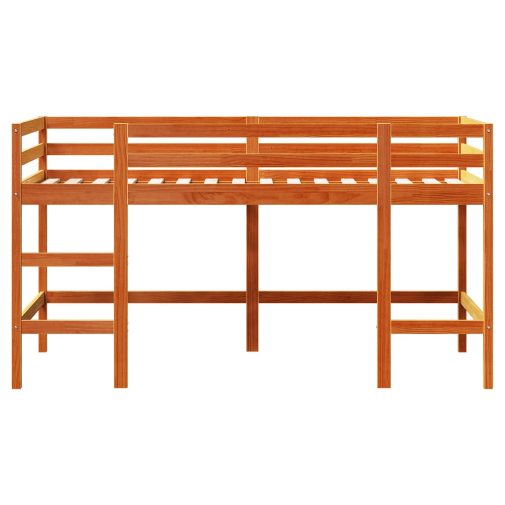 Kinderhoogslaper met ladder 80x200 cm massief grenenhout bruin Bedden & bedframes | Creëer jouw Trendy Thuis | Gratis bezorgd & Retour | Trendy.nl