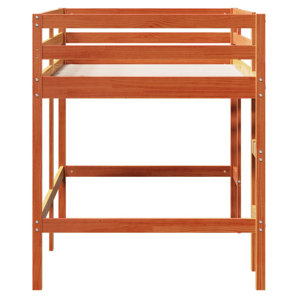 Kinderhoogslaper met ladder 80x200 cm massief grenenhout bruin Bedden & bedframes | Creëer jouw Trendy Thuis | Gratis bezorgd & Retour | Trendy.nl