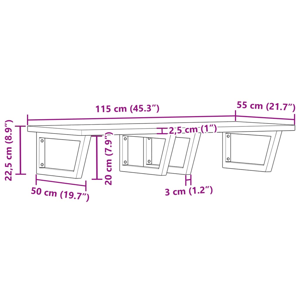 Badkamer wandschap staal en massief beukenhout Badkamerkaptafels | Creëer jouw Trendy Thuis | Gratis bezorgd & Retour | Trendy.nl