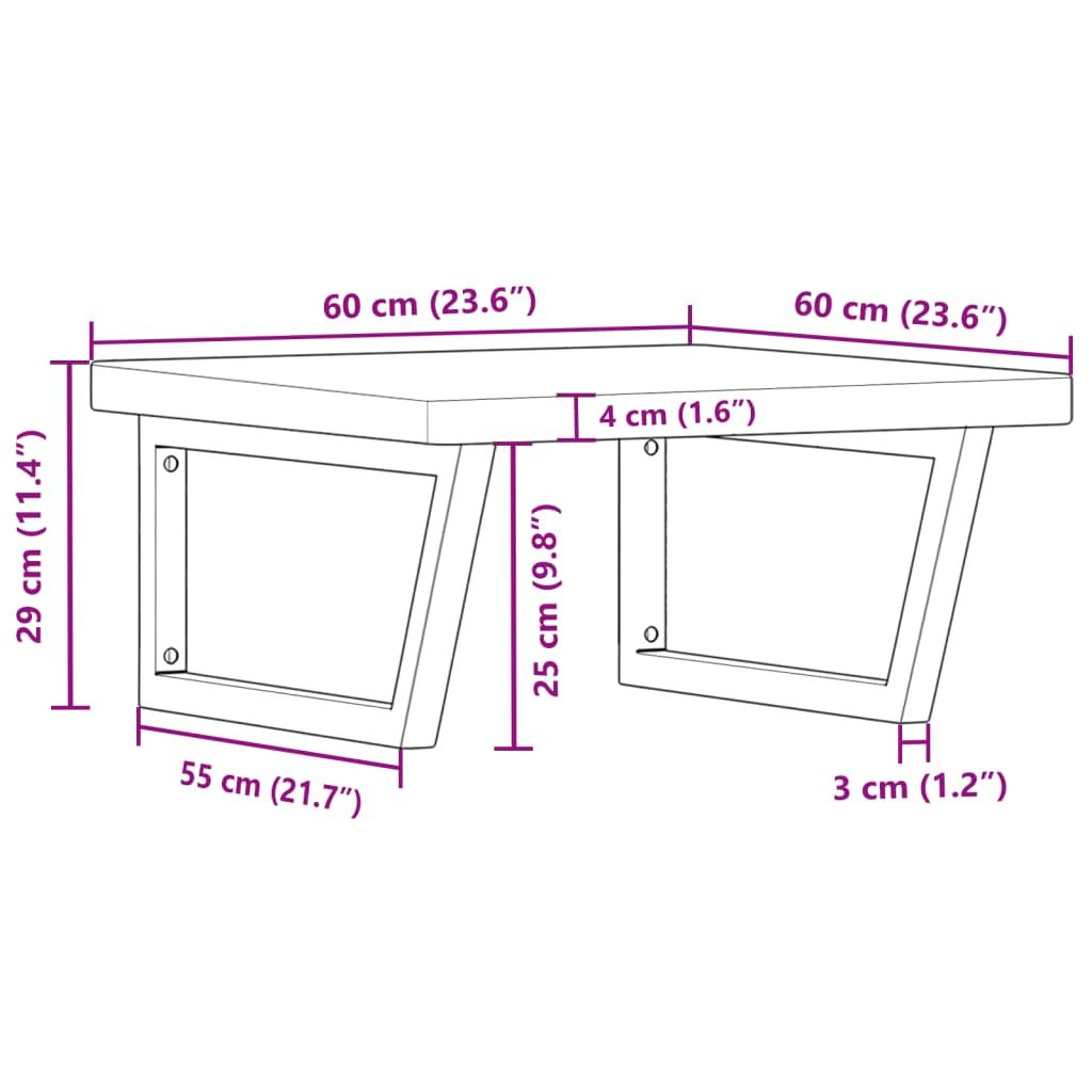 Badkamer wandschap staal en massief eikenhout Badkamerkaptafels | Creëer jouw Trendy Thuis | Gratis bezorgd & Retour | Trendy.nl