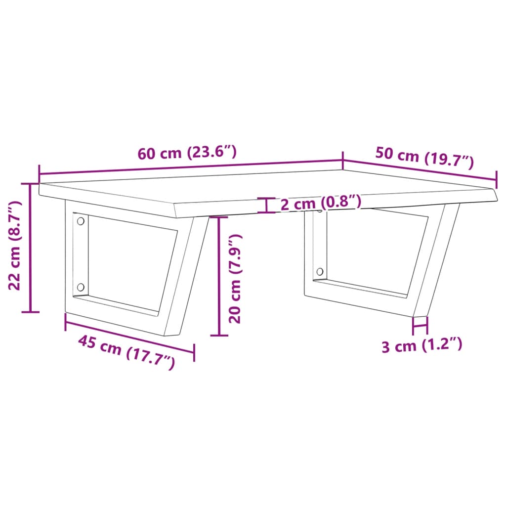 Badkamer wandschap staal en massief eikenhout Badkamerkaptafels | Creëer jouw Trendy Thuis | Gratis bezorgd & Retour | Trendy.nl