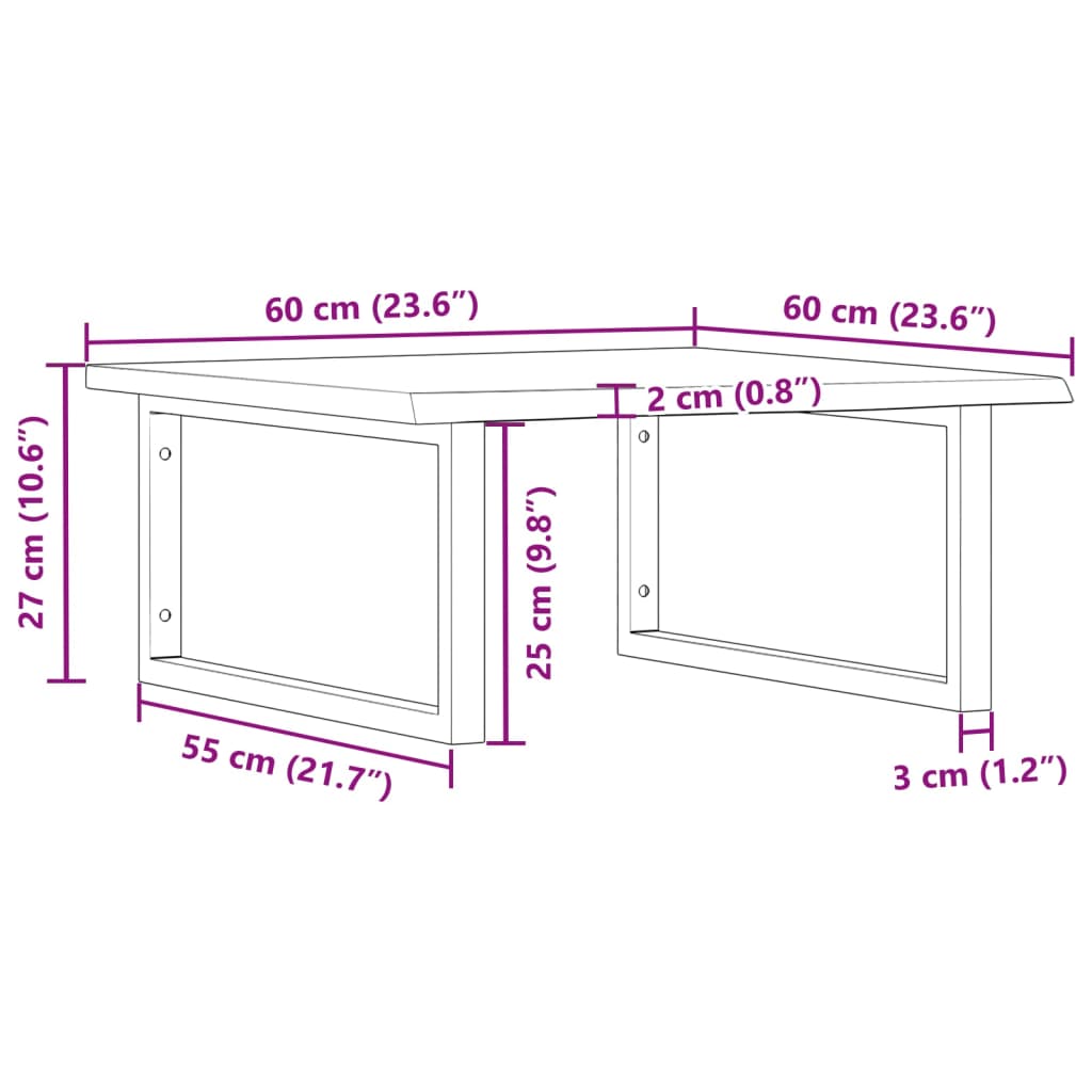 Badkamer wandschap staal en massief eikenhout Badkamerkaptafels | Creëer jouw Trendy Thuis | Gratis bezorgd & Retour | Trendy.nl