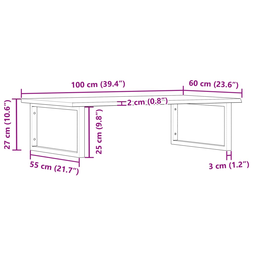 Badkamer wandschap staal en massief eikenhout Badkamerkaptafels | Creëer jouw Trendy Thuis | Gratis bezorgd & Retour | Trendy.nl