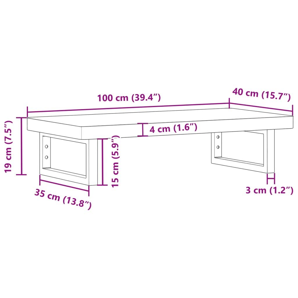 Badkamer wandschap staal en massief acaciahout Badkamerkaptafels | Creëer jouw Trendy Thuis | Gratis bezorgd & Retour | Trendy.nl