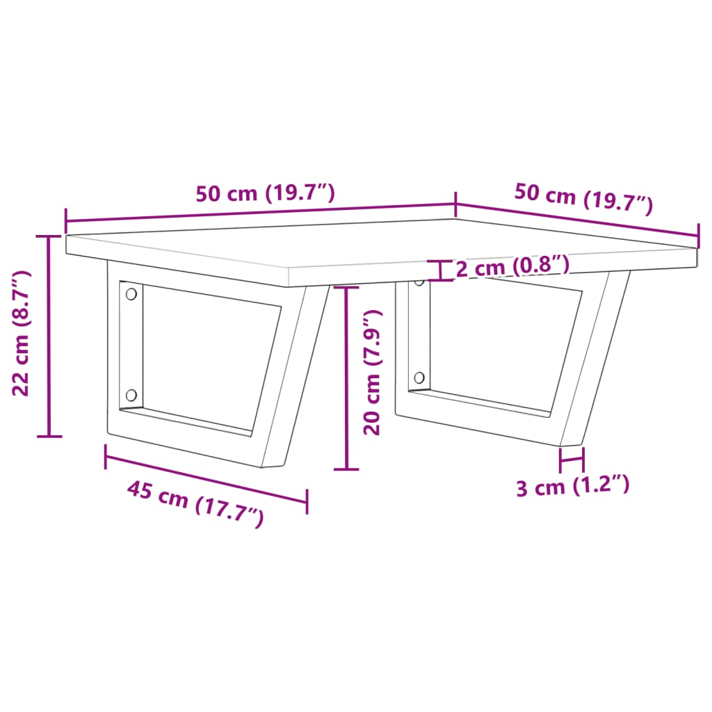 Badkamer wandschap staal en massief acaciahout Badkamerkaptafels | Creëer jouw Trendy Thuis | Gratis bezorgd & Retour | Trendy.nl