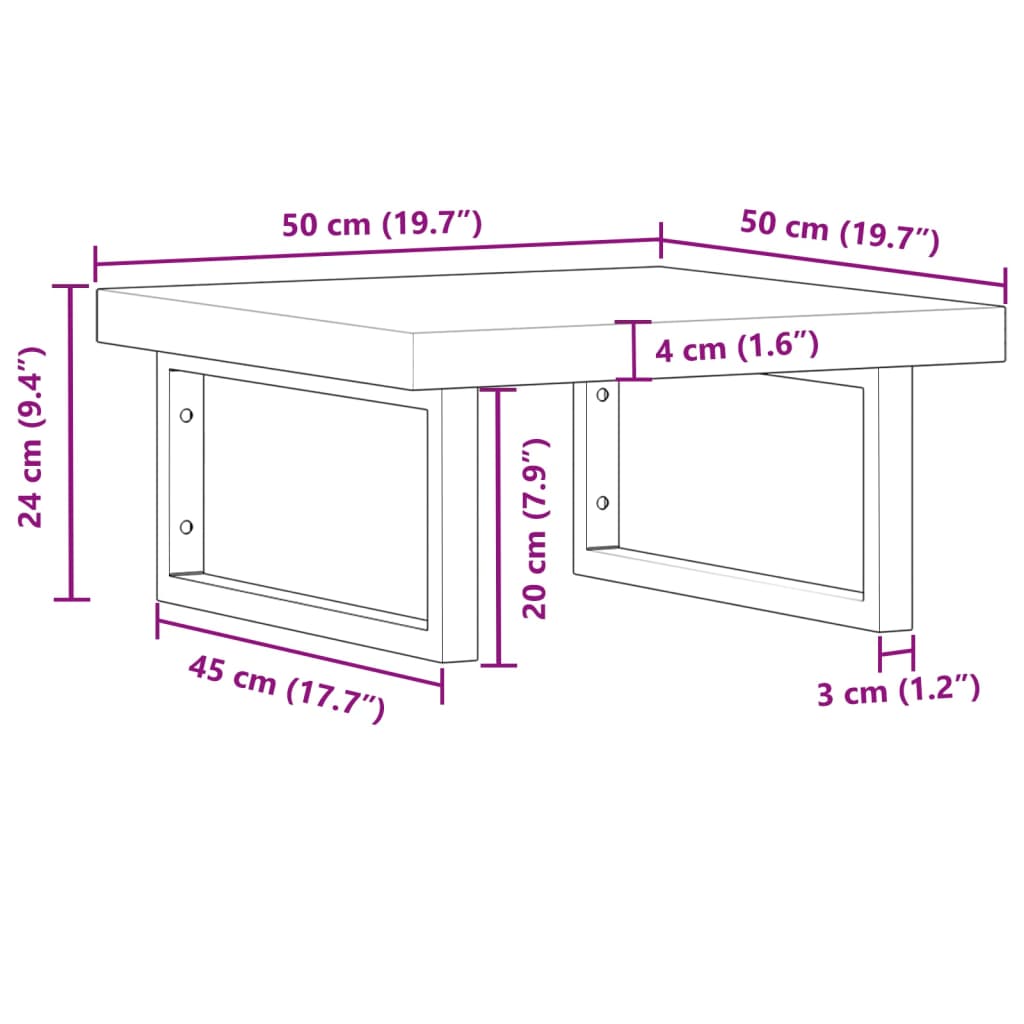 Badkamer wandschap staal en massief acaciahout Badkamerkaptafels | Creëer jouw Trendy Thuis | Gratis bezorgd & Retour | Trendy.nl