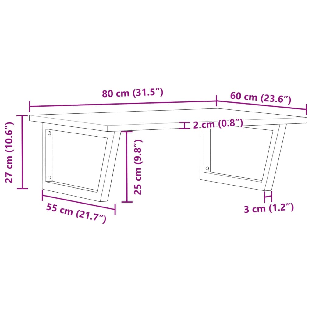 Badkamer wandschap staal en massief acaciahout Badkamerkaptafels | Creëer jouw Trendy Thuis | Gratis bezorgd & Retour | Trendy.nl