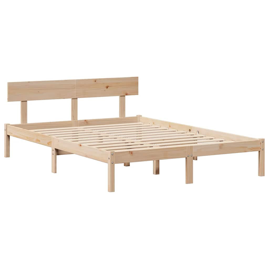 Bedframe zonder matras massief grenenhout 135x190 cm