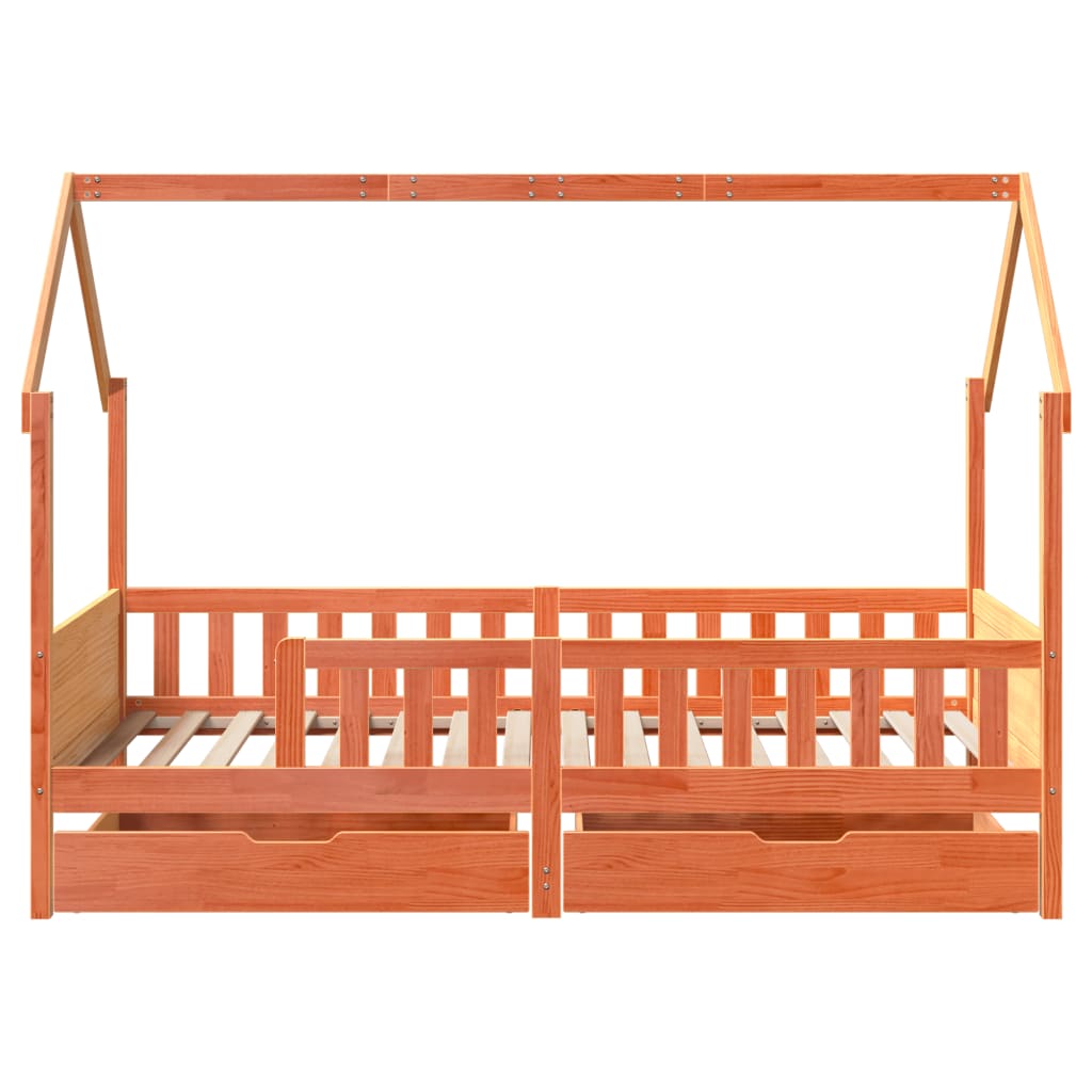 Kinderbedframe met lades 90x190 cm massief grenenhout Bedden & bedframes | Creëer jouw Trendy Thuis | Gratis bezorgd & Retour | Trendy.nl