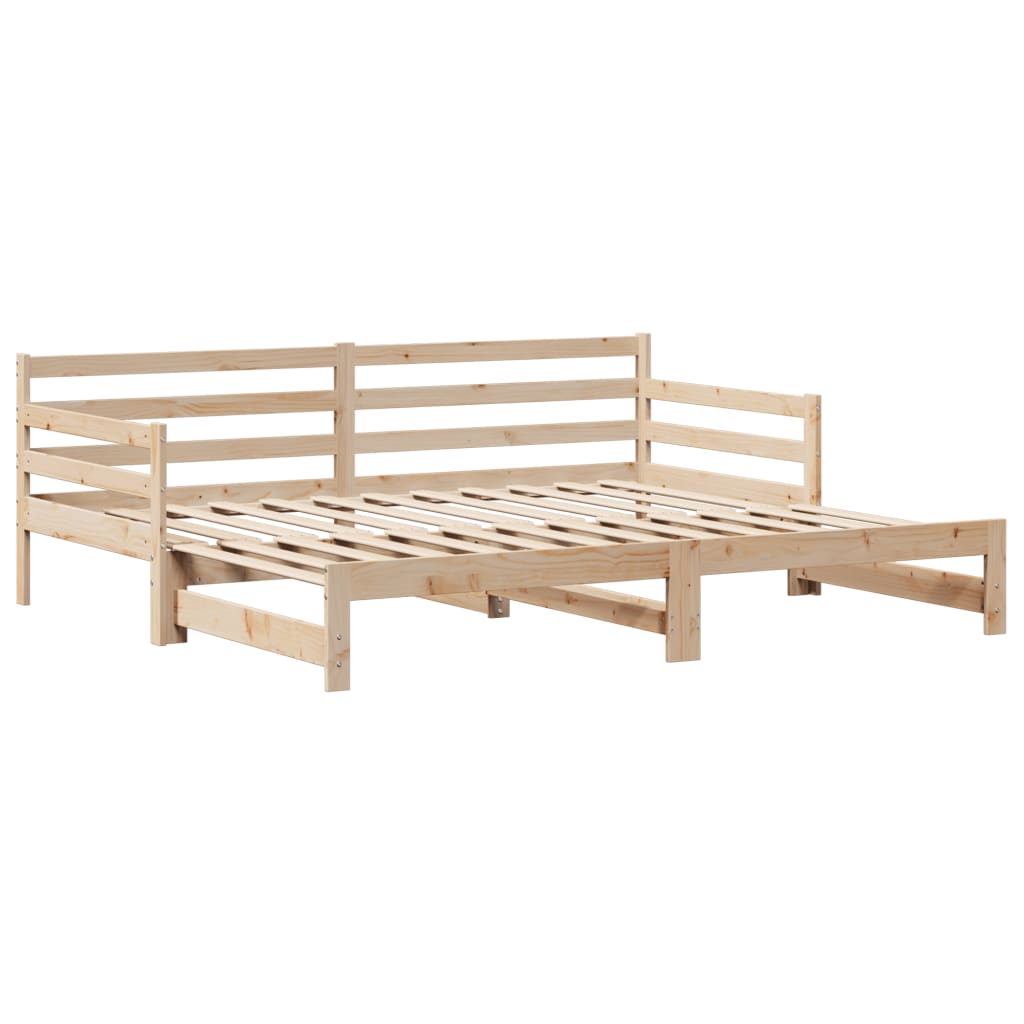 Slaapbank met onderschuifbed en lades 90x190 cm grenenhout Bedden & bedframes | Creëer jouw Trendy Thuis | Gratis bezorgd & Retour | Trendy.nl