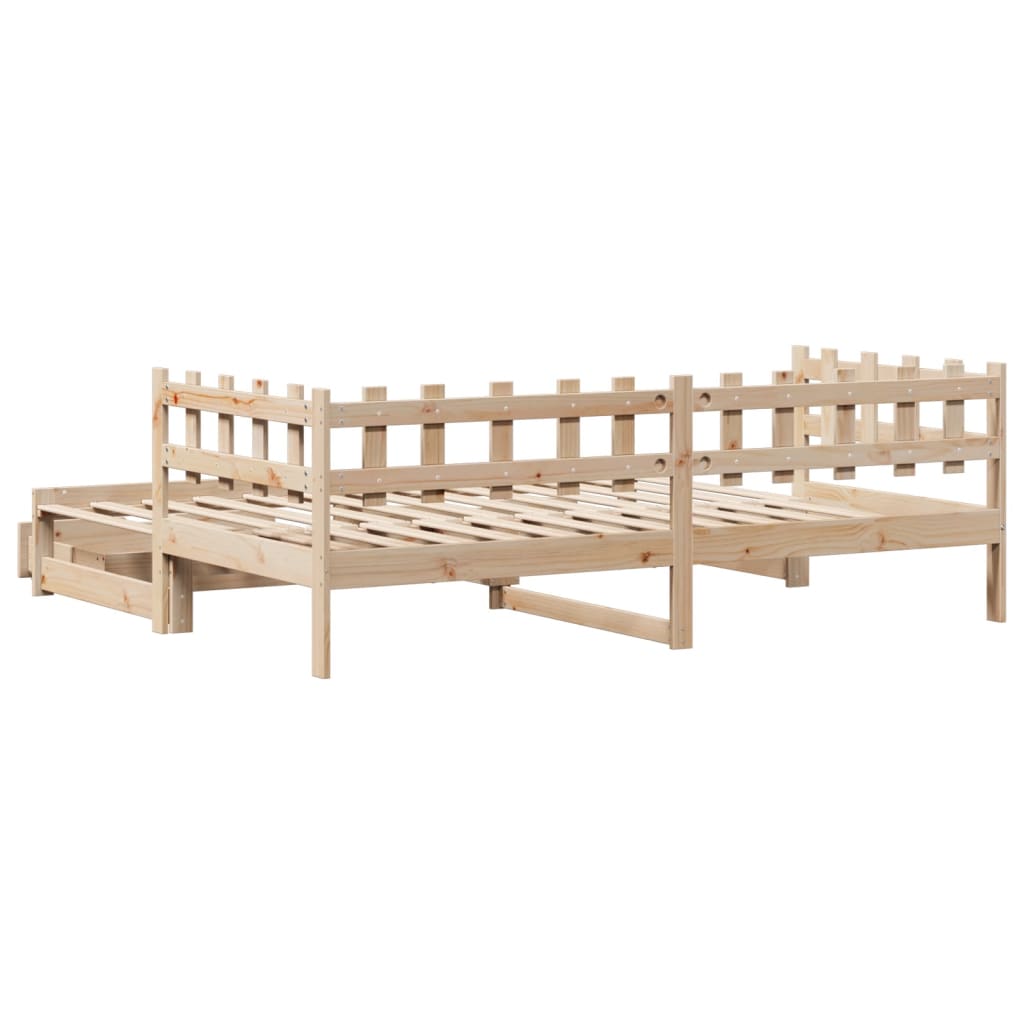 Slaapbank met onderschuifbed en lades 90x190 cm grenenhout Bedden & bedframes | Creëer jouw Trendy Thuis | Gratis bezorgd & Retour | Trendy.nl