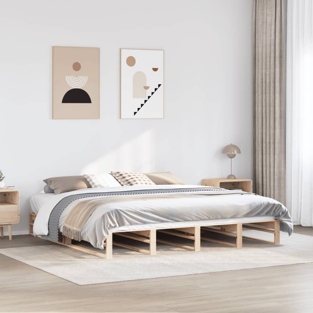 Bedframe zonder matras massief grenenhout 180x200 cm Bedden & bedframes | Creëer jouw Trendy Thuis | Gratis bezorgd & Retour | Trendy.nl