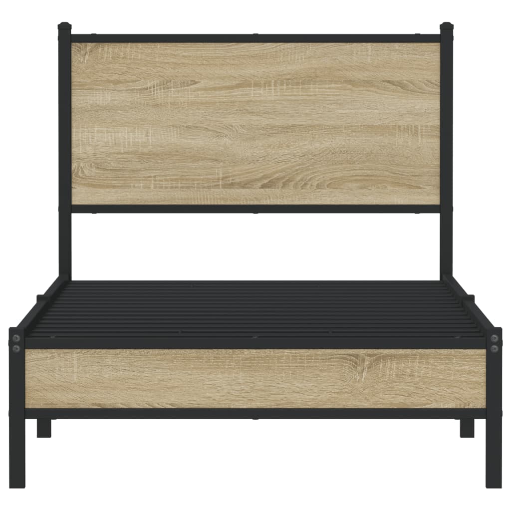 Bedframe zonder matras metaal sonoma eikenkleurig 90x190 cm Bedden & bedframes | Creëer jouw Trendy Thuis | Gratis bezorgd & Retour | Trendy.nl