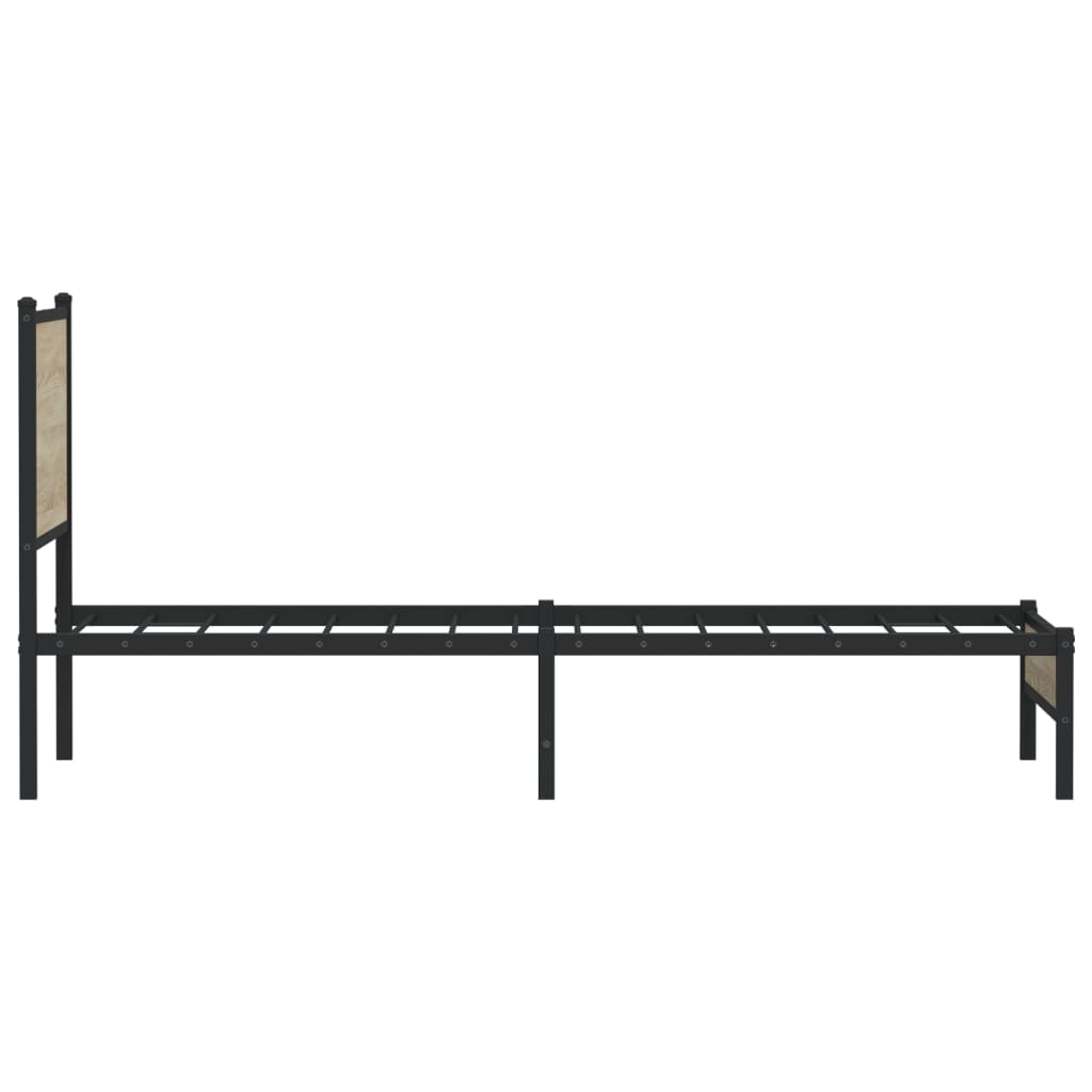 Bedframe zonder matras metaal sonoma eikenkleurig 90x190 cm Bedden & bedframes | Creëer jouw Trendy Thuis | Gratis bezorgd & Retour | Trendy.nl