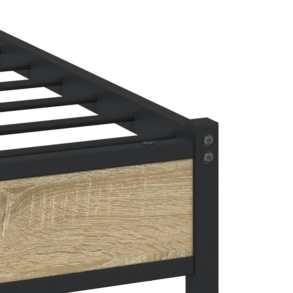 Bedframe zonder matras metaal sonoma eikenkleurig 90x190 cm Bedden & bedframes | Creëer jouw Trendy Thuis | Gratis bezorgd & Retour | Trendy.nl