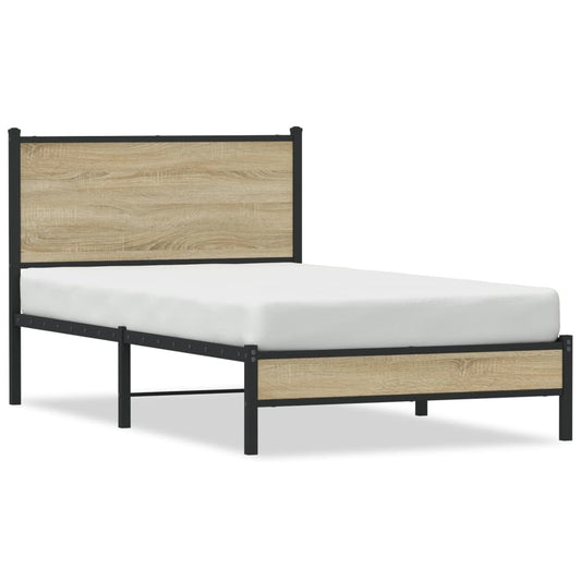 Bedframe zonder matras metaal sonoma eikenkleurig 100x190 cm Bedden & bedframes | Creëer jouw Trendy Thuis | Gratis bezorgd & Retour | Trendy.nl