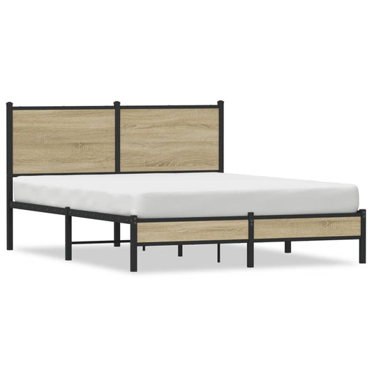 Bedframe zonder matras metaal sonoma eikenkleurig 140x190 cm Bedden & bedframes | Creëer jouw Trendy Thuis | Gratis bezorgd & Retour | Trendy.nl