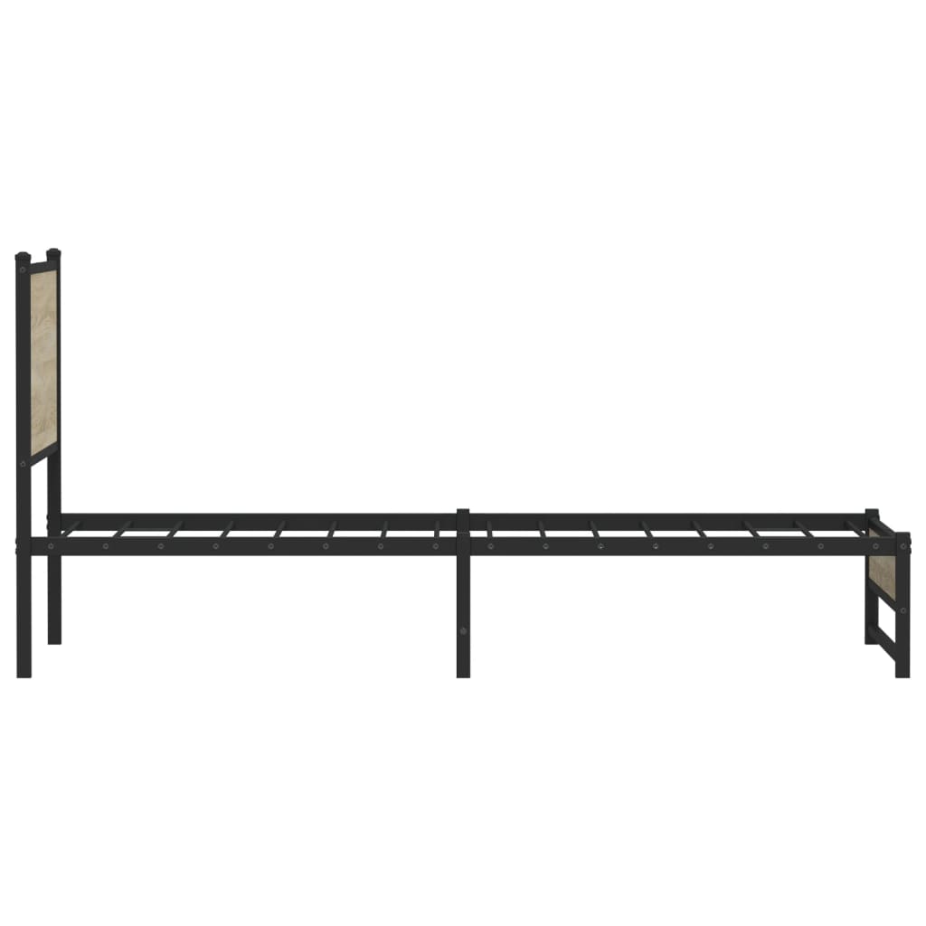 Bedframe zonder matras metaal sonoma eikenkleurig 90x190 cm Bedden & bedframes | Creëer jouw Trendy Thuis | Gratis bezorgd & Retour | Trendy.nl