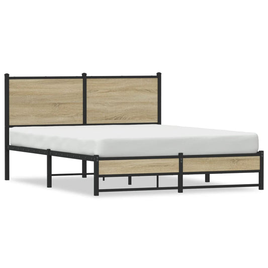 Bedframe zonder matras metaal sonoma eikenkleurig 140x190 cm Bedden & bedframes | Creëer jouw Trendy Thuis | Gratis bezorgd & Retour | Trendy.nl