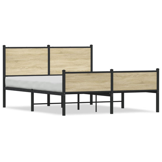 Bedframe zonder matras metaal sonoma eikenkleurig 140x190 cm Bedden & bedframes | Creëer jouw Trendy Thuis | Gratis bezorgd & Retour | Trendy.nl