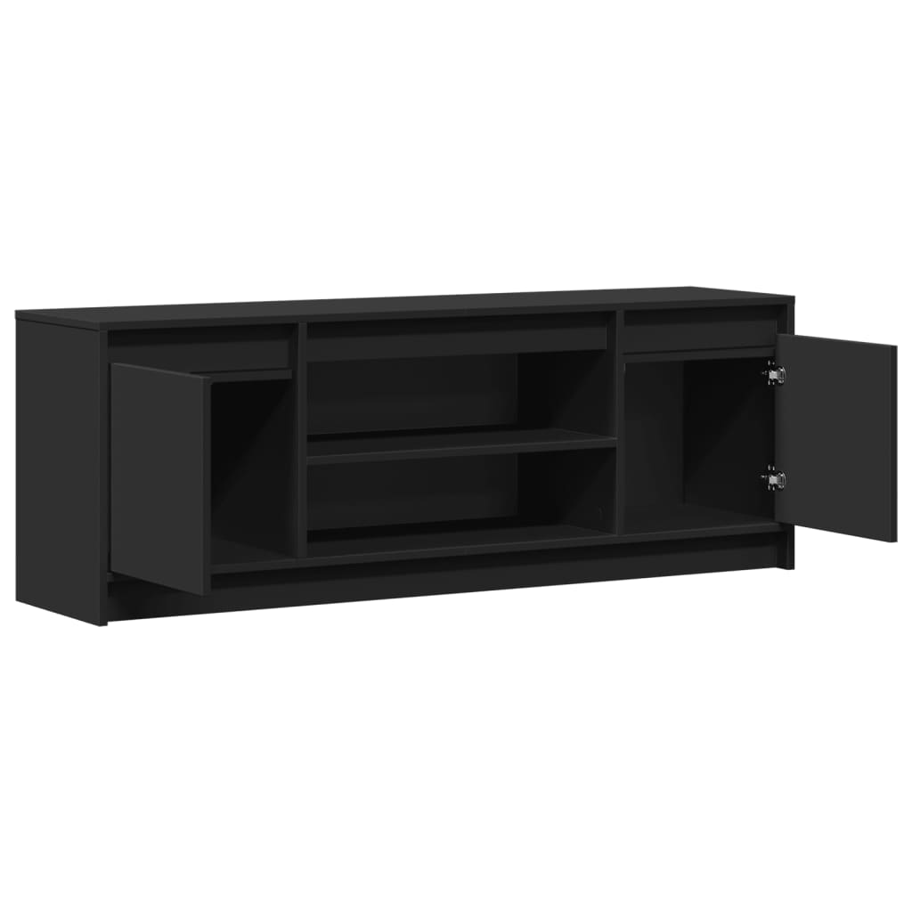 Tv-meubel met LED 139,5x34x50 cm bewerkt hout zwart Tv-meubels | Creëer jouw Trendy Thuis | Gratis bezorgd & Retour | Trendy.nl