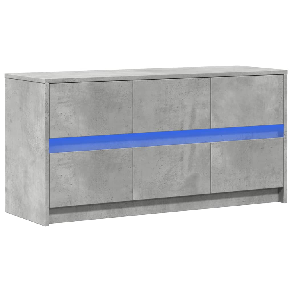 Tv-meubel met LED 100x34x50 cm bewerkt hout betongrijs Tv-meubels | Creëer jouw Trendy Thuis | Gratis bezorgd & Retour | Trendy.nl