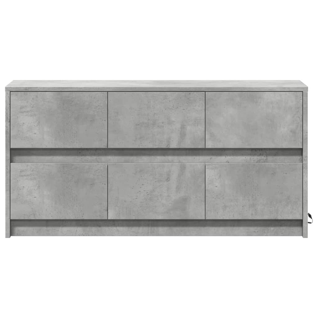 Tv-meubel met LED 100x34x50 cm bewerkt hout betongrijs Tv-meubels | Creëer jouw Trendy Thuis | Gratis bezorgd & Retour | Trendy.nl