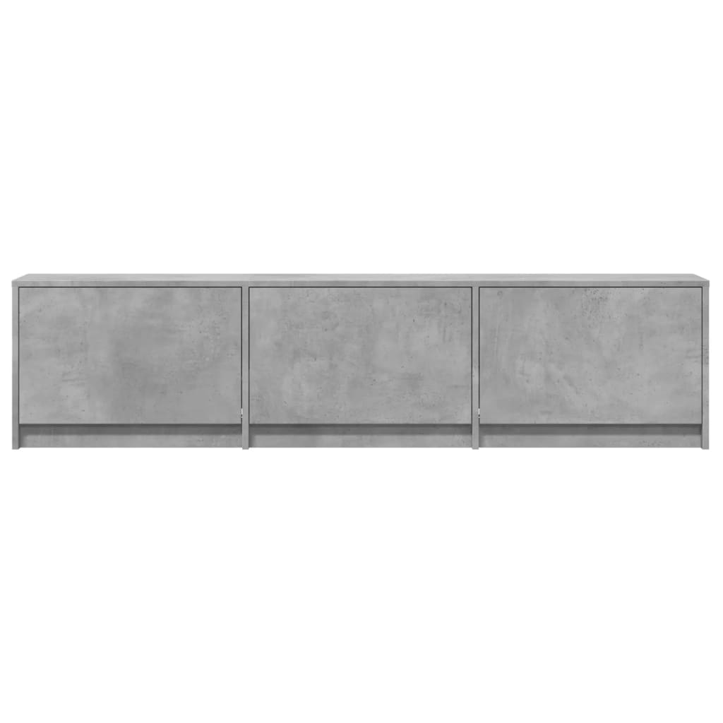 Tv-meubel met LED 165x34x40 cm bewerkt hout betongrijs Tv-meubels | Creëer jouw Trendy Thuis | Gratis bezorgd & Retour | Trendy.nl