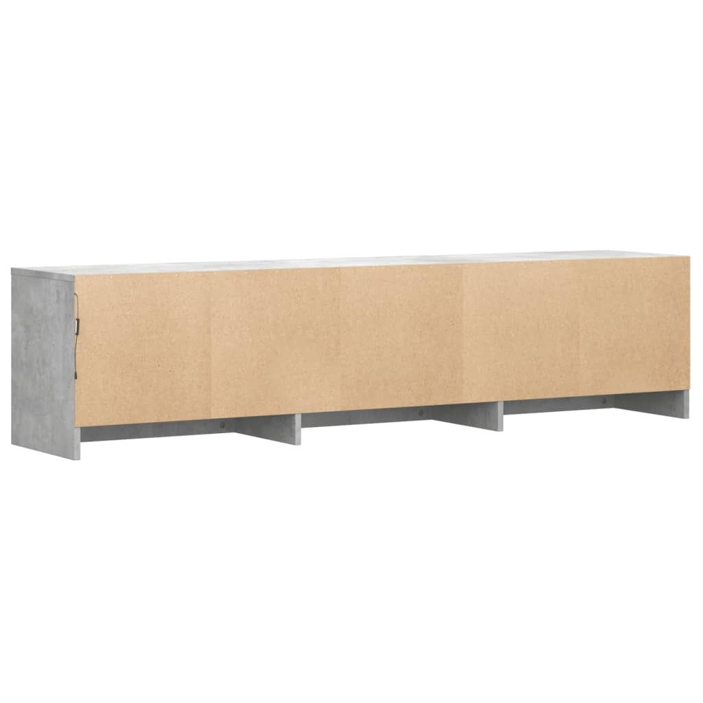 Tv-meubel met LED 165x34x40 cm bewerkt hout betongrijs Tv-meubels | Creëer jouw Trendy Thuis | Gratis bezorgd & Retour | Trendy.nl