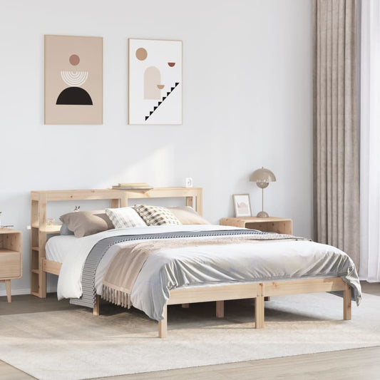 Bedframe zonder matras massief grenenhout 150x200 cm