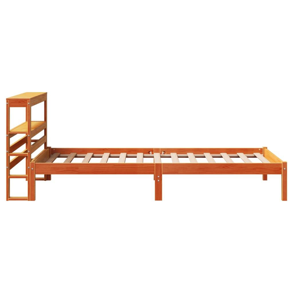 Bedframe met hoofdbord massief grenenhout wasbruin 90x190 cm Bedden & bedframes | Creëer jouw Trendy Thuis | Gratis bezorgd & Retour | Trendy.nl