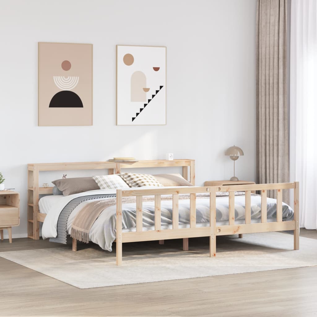 Bedframe zonder matras massief grenenhout 180x200 cm