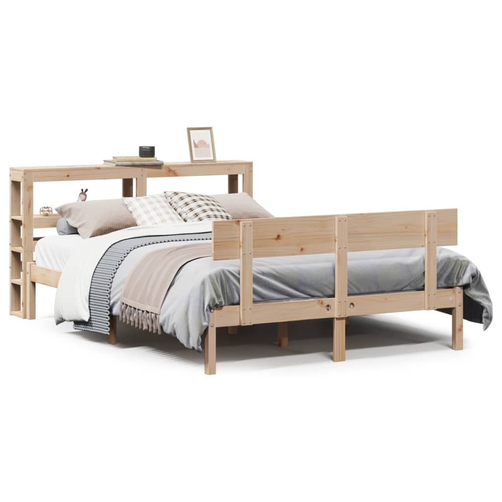 Bedframe zonder matras massief grenenhout 135x190 cm