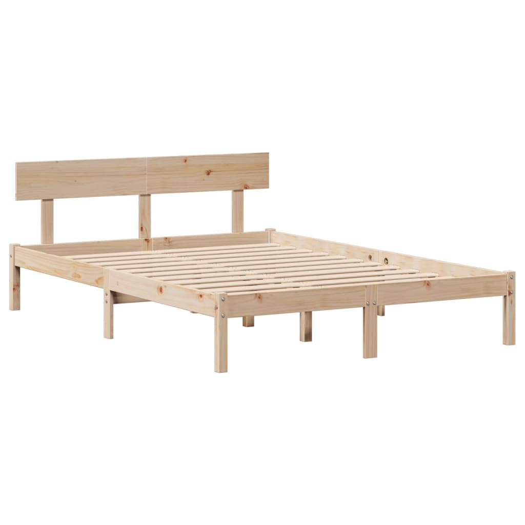 Bedframe zonder matras massief grenenhout 135x190 cm