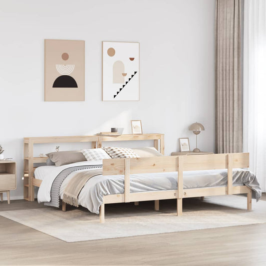 Bedframe zonder matras massief grenenhout 180x200 cm