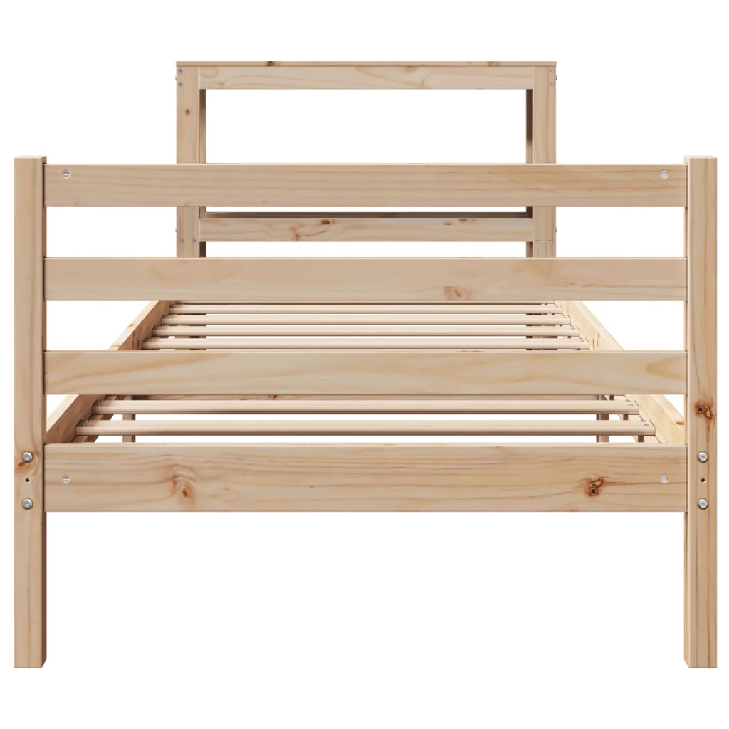 Bedframe zonder matras massief grenenhout 100x200 cm Bedden & bedframes | Creëer jouw Trendy Thuis | Gratis bezorgd & Retour | Trendy.nl