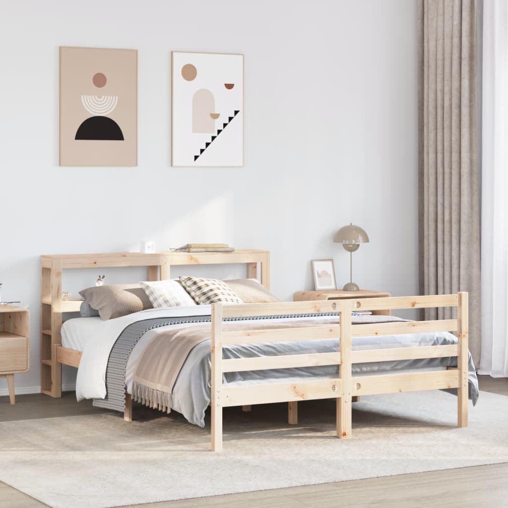 Bedframe zonder matras massief grenenhout 150x200 cm Bedden & bedframes | Creëer jouw Trendy Thuis | Gratis bezorgd & Retour | Trendy.nl