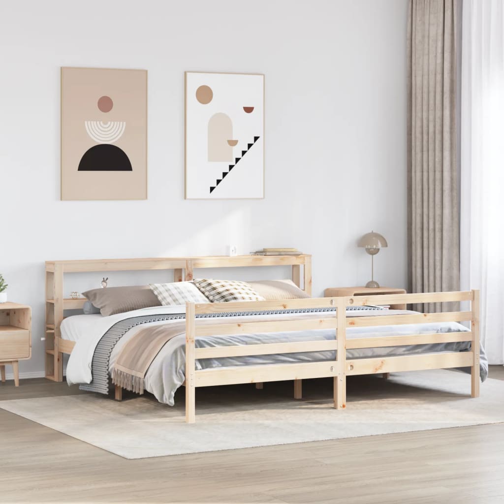 Bedframe zonder matras massief grenenhout 180x200 cm Bedden & bedframes | Creëer jouw Trendy Thuis | Gratis bezorgd & Retour | Trendy.nl