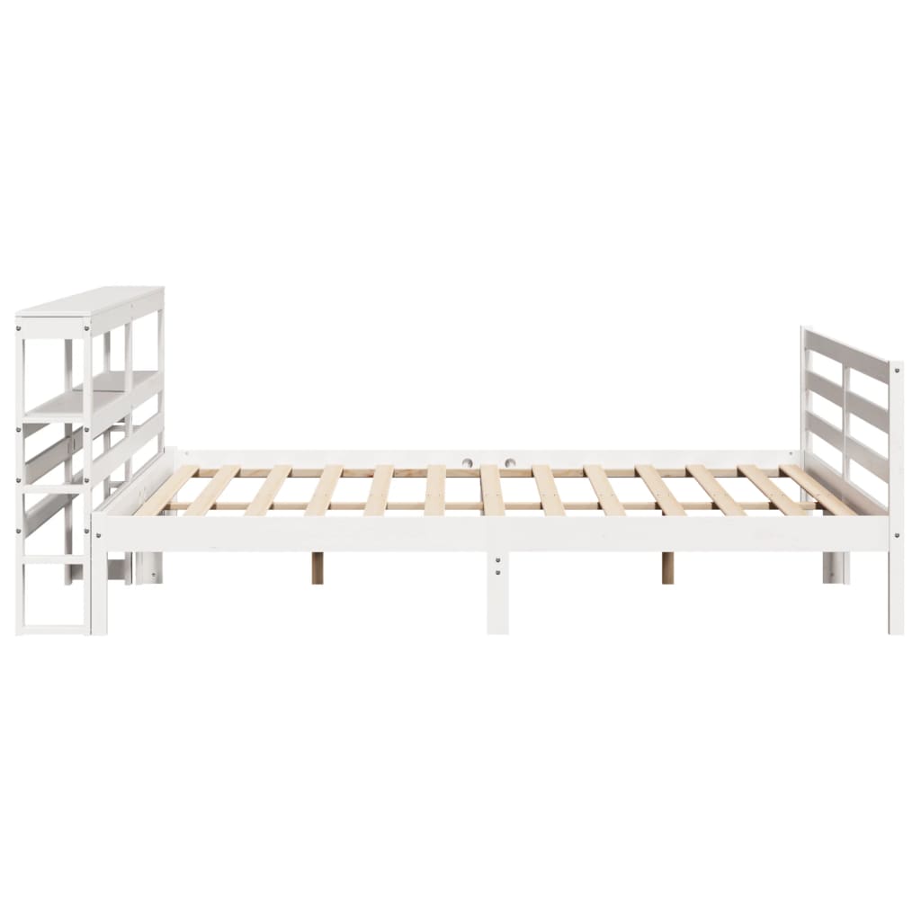 Bedframe zonder matras massief grenenhout wit 200x200 cm Bedden & bedframes | Creëer jouw Trendy Thuis | Gratis bezorgd & Retour | Trendy.nl