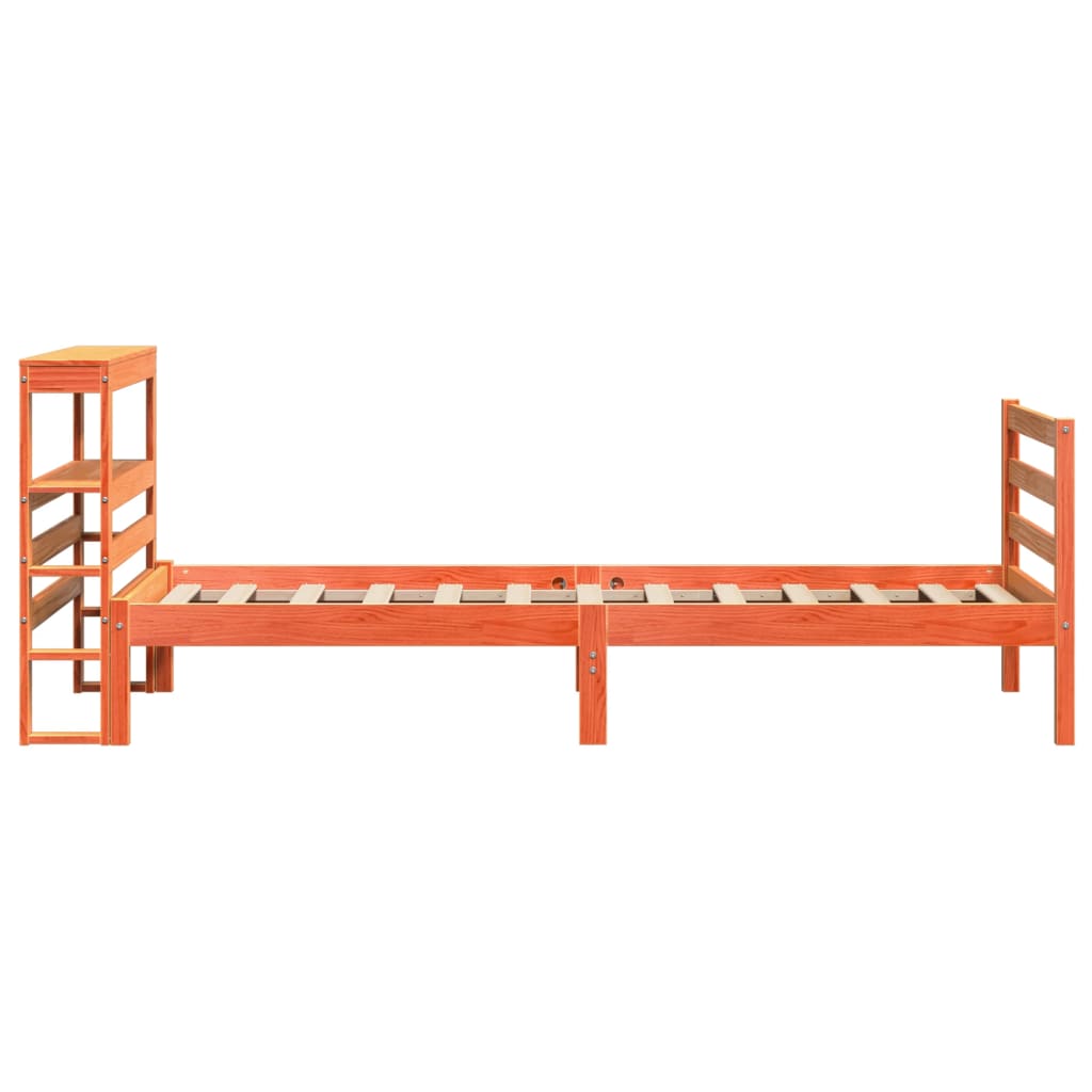 Bedframe zonder matras massief grenenhout wasbruin 90x190 cm Bedden & bedframes | Creëer jouw Trendy Thuis | Gratis bezorgd & Retour | Trendy.nl