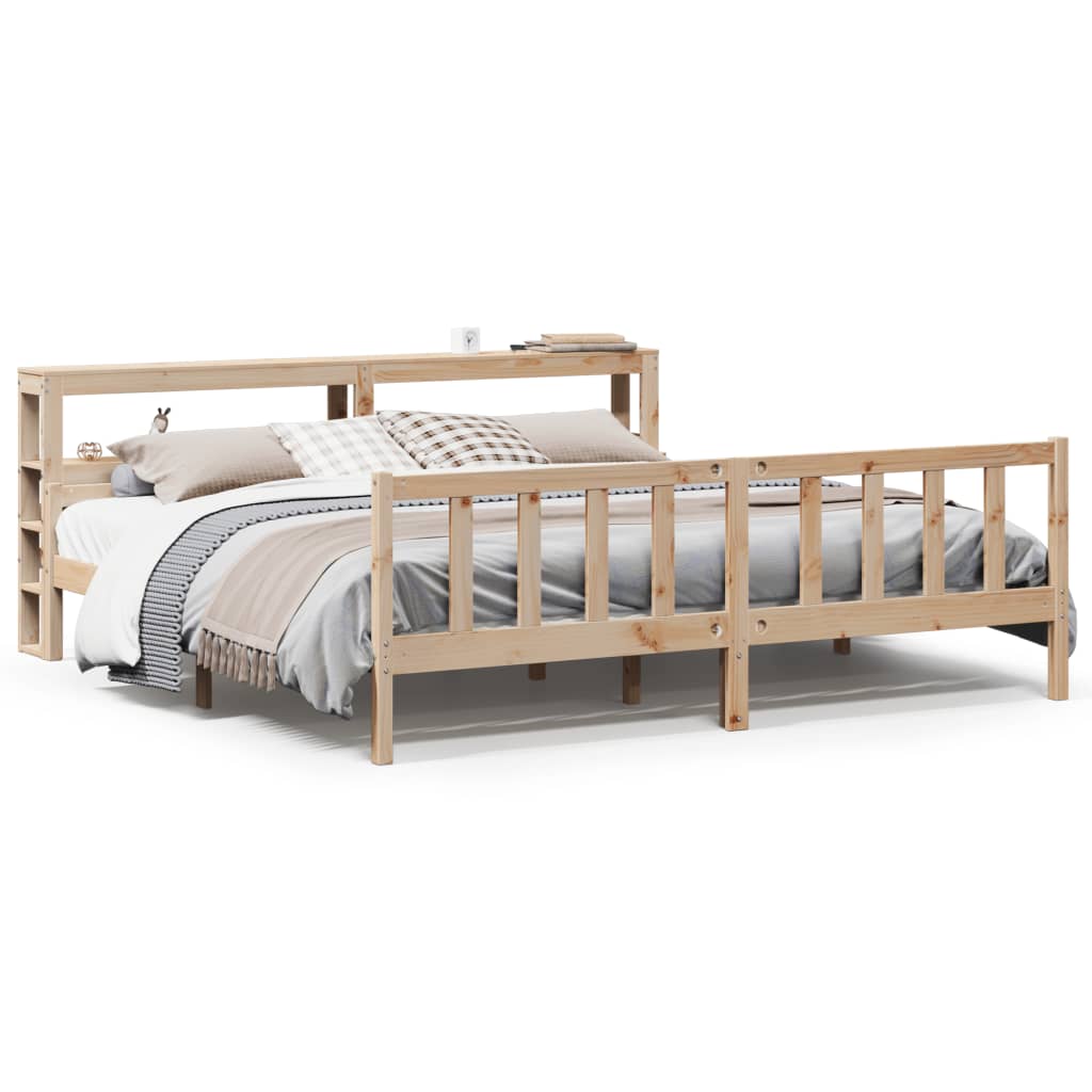 Bedframe zonder matras massief grenenhout 180x200 cm