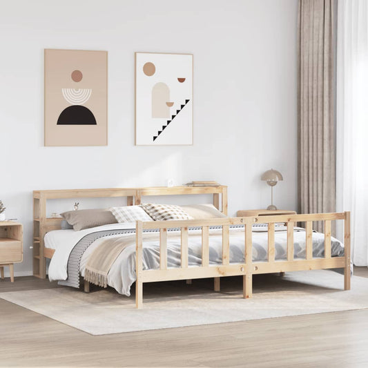 Bedframe zonder matras massief grenenhout 180x200 cm