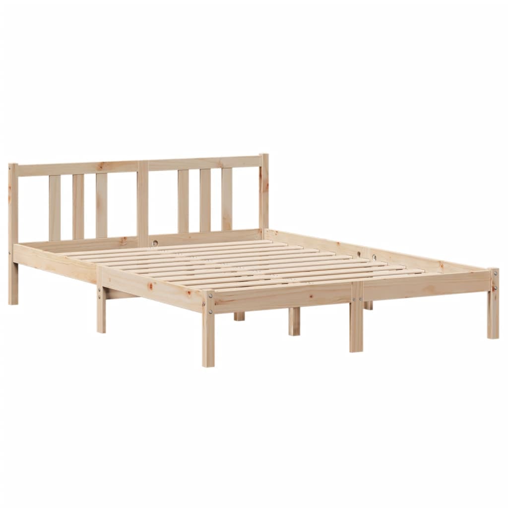 Bedframe met hoofdbord massief grenenhout 140x190 cm Bedden & bedframes | Creëer jouw Trendy Thuis | Gratis bezorgd & Retour | Trendy.nl