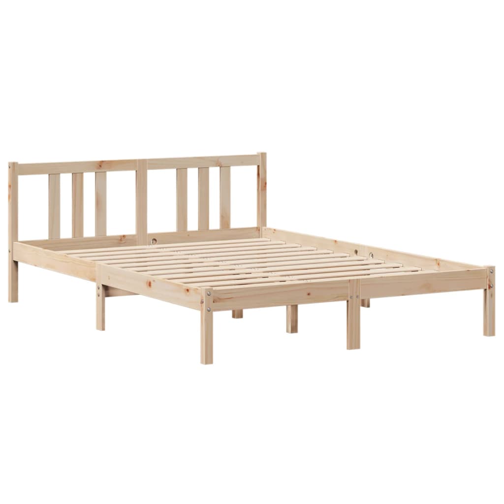 Bedframe met hoofdbord massief grenenhout 150x200 cm Bedden & bedframes | Creëer jouw Trendy Thuis | Gratis bezorgd & Retour | Trendy.nl