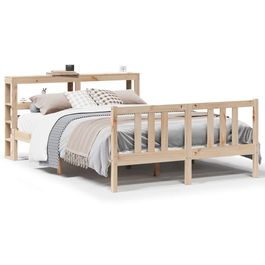 Bedframe met hoofdbord massief grenenhout 150x200 cm Bedden & bedframes | Creëer jouw Trendy Thuis | Gratis bezorgd & Retour | Trendy.nl