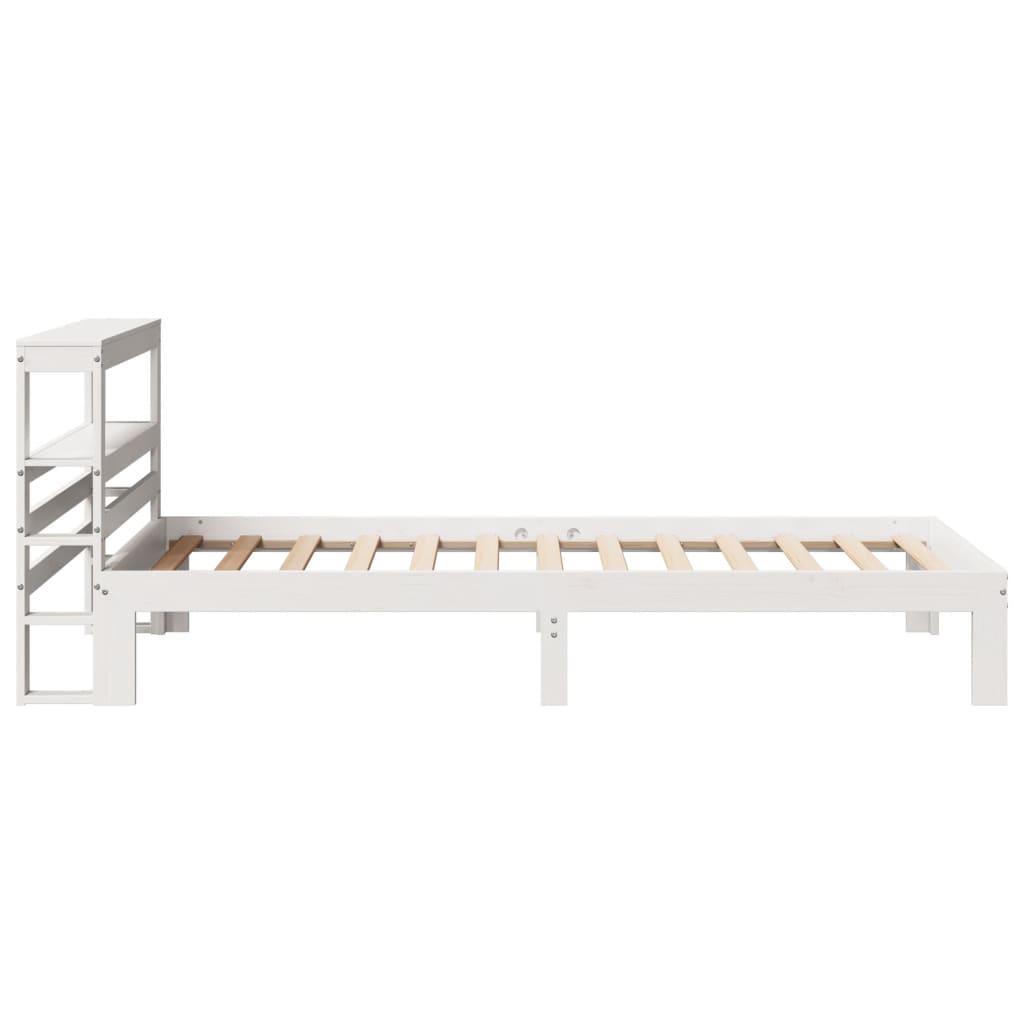 Bedframe met hoofdeinde zonder matras 90x200 cm wit