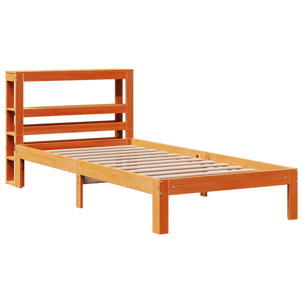 Bedframe zonder matras massief grenenhout wasbruin 90x190 cm Bedden & bedframes | Creëer jouw Trendy Thuis | Gratis bezorgd & Retour | Trendy.nl