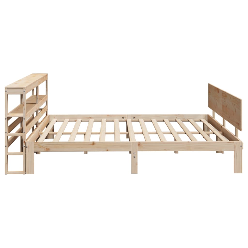 Bedframe met hoofdbord massief grenenhout 180x200 cm